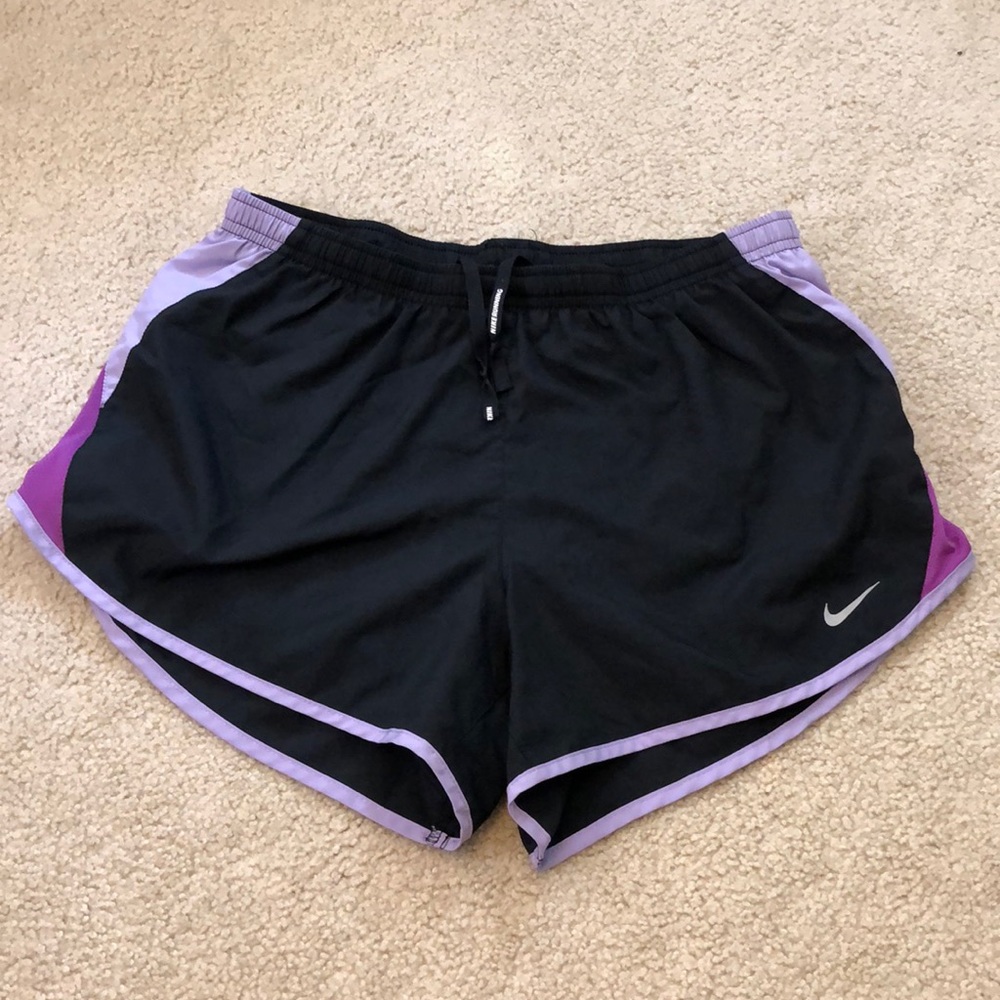 Nike Dri-Fit Running Shorts Black and Purple